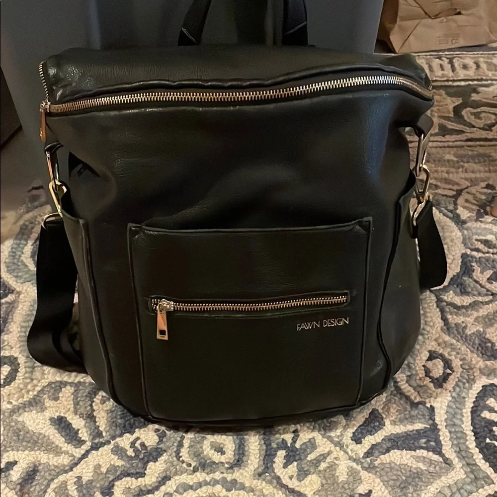 Fawn Design Black Diaper Bag
